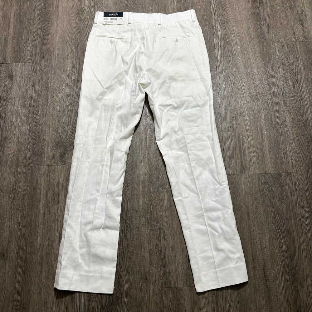 Jos A Bank Suit Set 41R 30x30 White Linen Cotton Slim Fit Separates NEW NWT - Picture 15 of 16